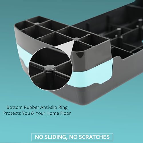 2 Level Adjustable Aerobic Fitness Yoga Step With Gym Exercise Training Guide Chart in 4 Colors (Blue Striped) - Image 6