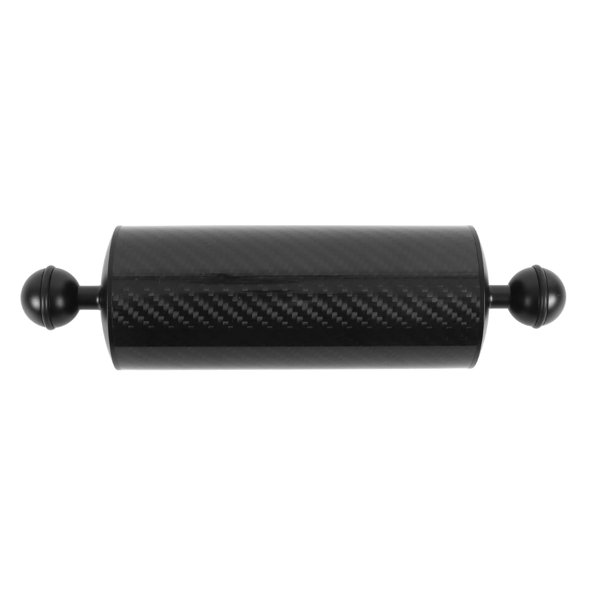 Ludom Bras flottant en fibre de carbone pour système d'éclairage ultra-léger à flottabilité sous-marine de 1 pouce pour plateau de plongée (noir, diamètre 60 mm, 8")