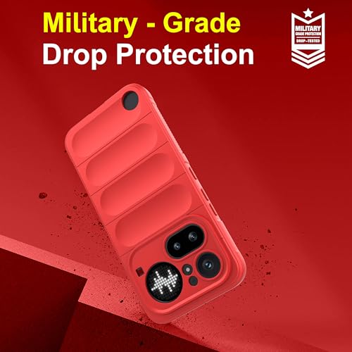 Image of Zapcase Back Case Cover for Nothing Phone (4a) Pro | Compatible for Nothing Phone (4a) Pro Back Cover | Liquid Silicon Magic Case with Camera Protection | Red