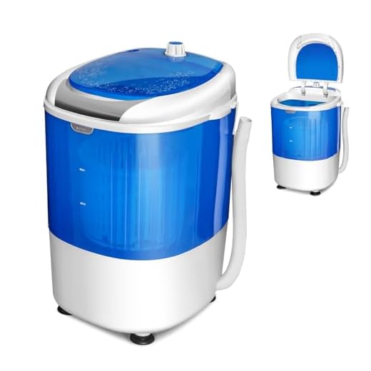 COSTWAY Mini Machine à Laver avec Essoreuse à Cuve Unique 2 KG Semi Automatique avec Chronométrage, Mini Lave Linge Portable pour Appartement Camping Dortoir