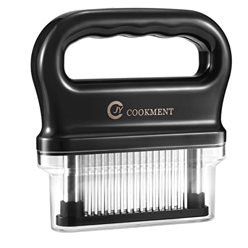 Image of JY COOKMENT Meat Tenderizer with 48 Stainless Steel Ultra Sharp Needle Blades, Kitchen Cooking Tool Best for Tenderizing, BBQ, Marinade