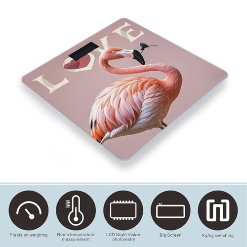 Love Flamingo Báscula Digital de Baño Precisa y Moderna miniatura 3