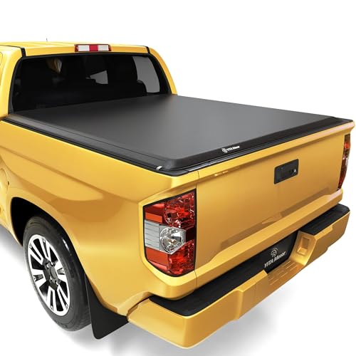 YITAMOTOR Soft Roll Up Truck Bed Tonneau Cover Compatible with 2022 2023 2024 2025 Toyota Tundra(Excl. Trail Edition) with Deck Rail System 5.5 ft Bed 5'6" Soft Roll-Up 2022-2025