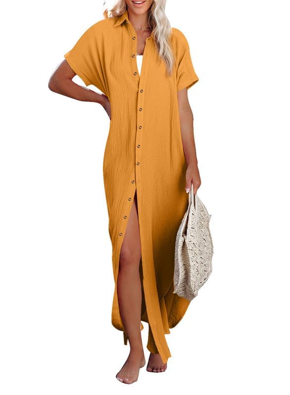Image of Dokotoo Womens Long Cardigans Swimsuit Cover Ups Summer Beach Dress