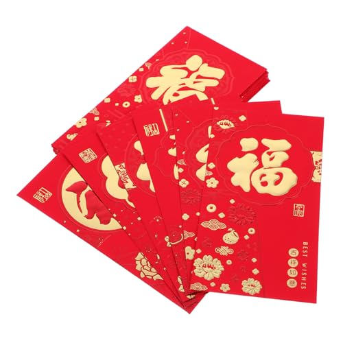 FUNOMOCYA 24個風赤い封筒 蛇年用お年玉袋 伝統的な縁起物デザイン 軽量で使いやすい 結婚式や新年のお祝いに