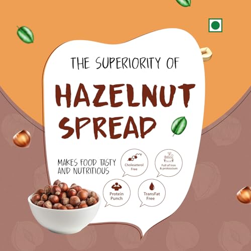 Image of Savory Hazelnut Spread 500g | Smooth, Creamy & Delicious | Made with Finest Cocoa & Hazelnuts | No Added Colors & Flavors | Rich in iron and calcium | Ready to Eat | Cholesterol Free | Chocolate Spread