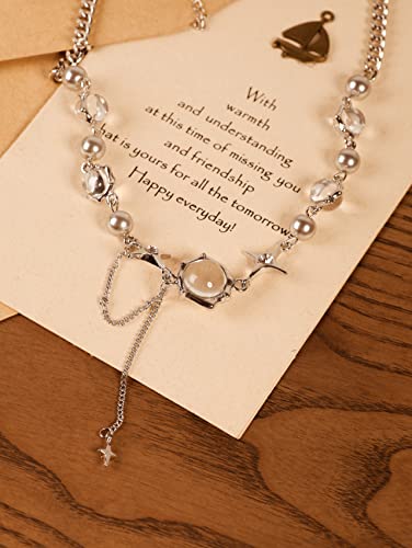 Sacina Y2k Aesthetic Crystal Necklace, Star Necklace, Y2k Necklace, Aesthetic Necklace, Christmas New Year Jewelry Gift For Women4