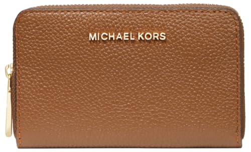 Image of Michael Kors Jet Set Small Zip Around Card Case, Gold-Tone Hardware /Luggage