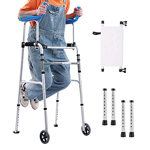Cadre de marche pour personnes âgées compact et pliable verticalement - 2