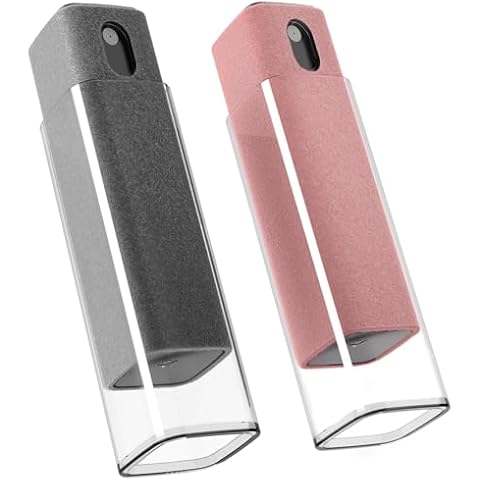 Screen Cleaner Spray and Wipe by EVEO - Computer Screen Cleaner, Laptop Screen Cleaner, Car Screen Cleaner, iPad Screen Cleaner, iPhone 2in1 Touchscreen Mist Cleaner - 2 Pack (Grey & Rose Gold) Cover