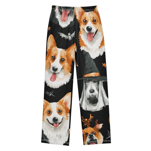 ZZXXB Puppy Dogs Happy Halloween Boys Long Pants Soft Trousers Elastic Waist Kids Lounge Bottoms with Pockets S-XL
