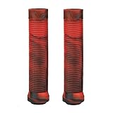 scooter barspin  ANASRI TTRS Store Scooter Grips Bike Grips 145 mm Soft Flangeless Longneck Bars Fit For Pro Stunt Scooter Grips y Fit for BMX Bikes Bars Blackamp; White (Color : Red)