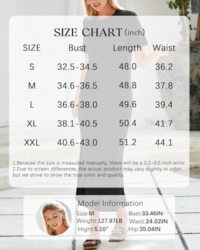 Image of Arach&Cloz Women's Wool Blend Lightweight Spring Casual T Shirts Maxi Dress 2026