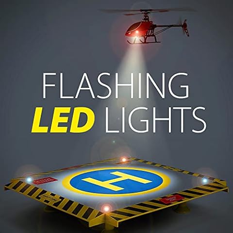 Eagle Pro Remote Control Helicopter Landing Pad - Complete Edition - Flashing LED Lights Installed - Suitable for RC Helicopters, Quadcopters, Drones, Syma Helicopters Cover