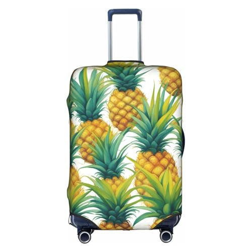 Exotic Tropical Pineapples Tsa Approved Luggage Cover For 18-32 Inch Suitcases Scratch-Resistant Stretch Luggage Cover