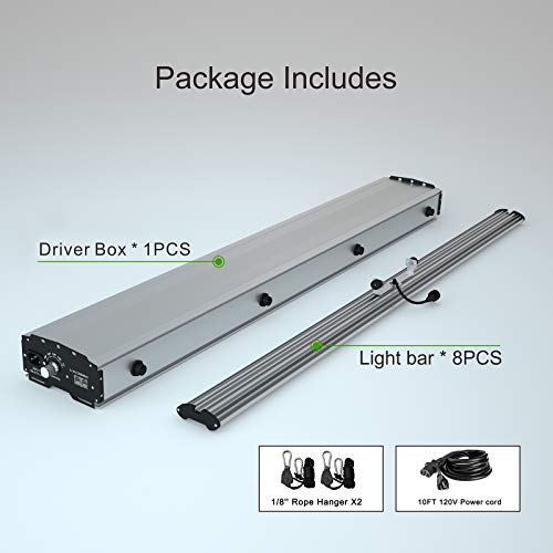 BloomGrow New Tech 800W LED Real Full Spectrum Professional Grow Light Strips Hydroponics from Veg to Bloom for Indoor Plants Grow - Thumbnail 6