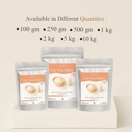Image of Floryn Decor 100% Pure Soy Wax Flakes for Candle Making | Natural SOYA Wax | Vegetable Wax for Candle Making (Pack of 100 gm)