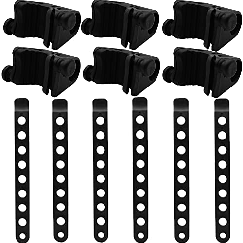 ASENDIWAY 6Pcs/Set Bike Rack Straps Replacement Bicycle Hitch Strap Cradle Bike Carrier Mount Rubber Strap Black Spare Hooks Car Racks Accessories Truck Hitch Fit 1\" Diameter Tubes
