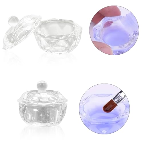 Set de 2 recipientes de cristal para manicura miniatura 4