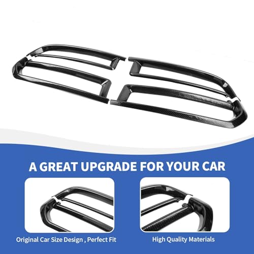 Image of RAZPOY Front Grille Inserts Trim Cover Guard Compatible with Dodge Durango 2011-2020 Exterior Accessories, Carbon Fiber