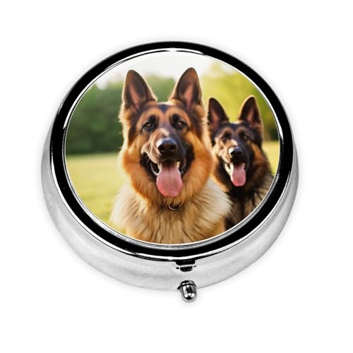 Kthsnskl 10584667 Runde Pillendose Happy German Shepherd
