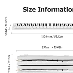 KERREY Piano Electrique Pliable Piano De Clavier Électronique Pliable 88 K-eys Piano Piano Piano Portable Piano… – Image 7
