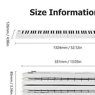 KERREY Piano Electrique Pliable Piano De Clavier Électronique Pliable 88 K-eys Piano Piano Piano Portable Piano… - Les Beatles, Paul McCartney, John Lennon, RIngo Starr, George Harrison KERREY Piano Electrique Pliable Piano De Clavier Électronique Pliable 88 K-eys Piano Piano Piano Portable Piano… – Image 7