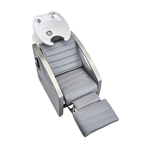 Dir Beauty Salon Full Body Massage Shampoo Backwash Unit With Tilting Ceramic Sink Station Reclining Backrest & Electrical Adjusting Footrest - Bella Iii #TOP2