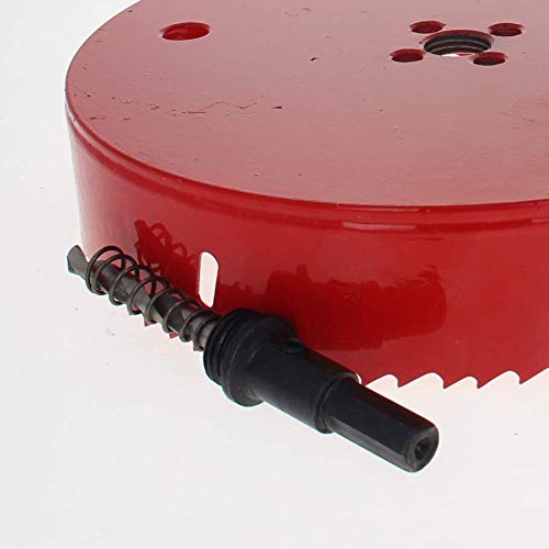 Utoolmart 175mm Dia Hole Saw Bi-metal Drilling Cutter M42 High Speed Steel Triangular Handle With Cutting Tooth Opener Drill Bit for Metal Steel Aluminium Pipe Wood Red 1pcs - Image 3