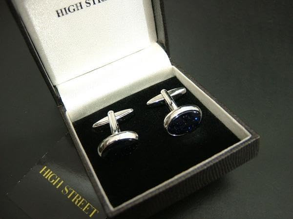 ハイストリート カフス カフリンクス英国イングランド製ラメ入り HIGHSTREET