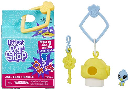 Littlest Pet Shop Collection Surprise Serie 2 : Oiseau Bleu 2-b39 + Habitat + Accessoire - Figurines petshops - Jouet Fille