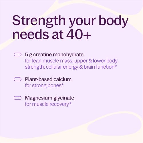 New Chapter Creatine Monohydrate Powder Supplement - Clinically Proven Strength Support* - Creatine for Women 40+ - Magnesium Glycinate for Muscle Recovery, Calcium for Bones + Tart Cherry, 246g - image 4