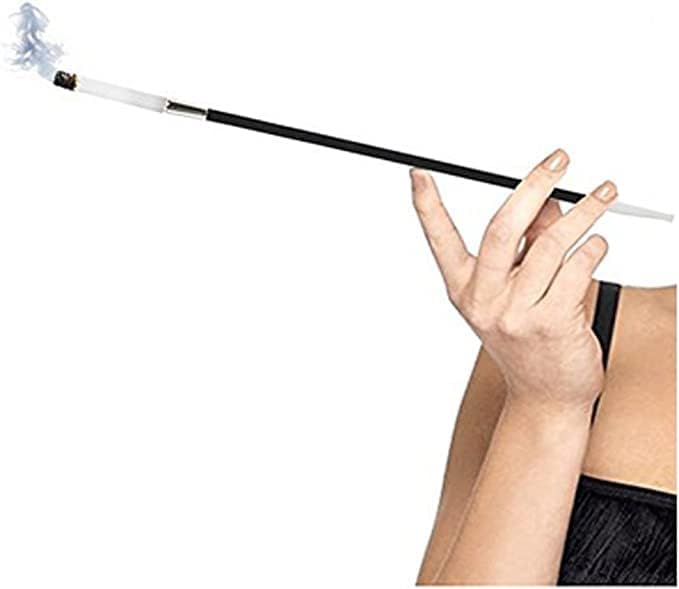 1920s Gatsby Accessories Set for Women Flapper Costume 20s Flapper Headband Pearl Necklace Gloves Plastic Holder - Image 6