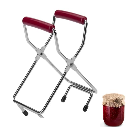 Westmark Konserven-/Einmachglas-Heber für Glasdurchmesser bis 18 cm Verchromter Stahl/Kunststoff Silber/Rot 10532270
