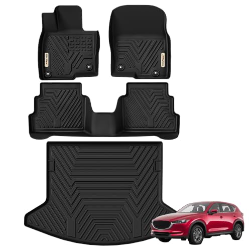 Image of YITAMOTOR Floor Mats for Mazda CX-5 2017-2021 with Cargo Liners Full Set