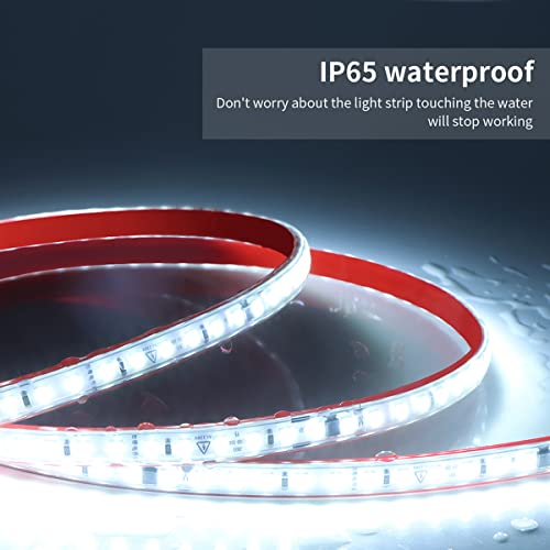 Taśma świetlna LED 30 m, 2835 SMD 120 diod LED/m, samoprzylepna, łączy się z AC 220 V, jasne oświetlenie, wodoodporność IP65, idealna do dekoracji domu