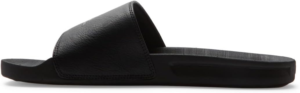 Quiksilver Men's Rivi Nubuck Slide Sandals, charcoal, 12 US