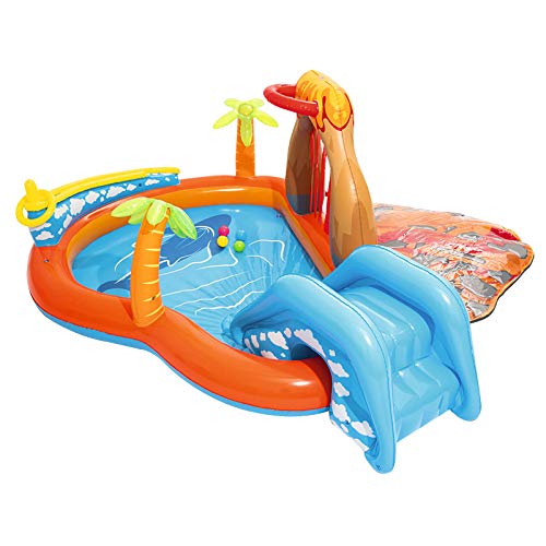 Bestway 53069 Lava Lagoon - Piscina Hinchable Infantil, Multicolor, 265x265x104 cm