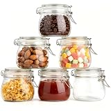 Otauoaea Set de 6 Tarros de Cristal con Tapa Hermética - 500ml Tarros Cristal Conservas de Clip, Especias