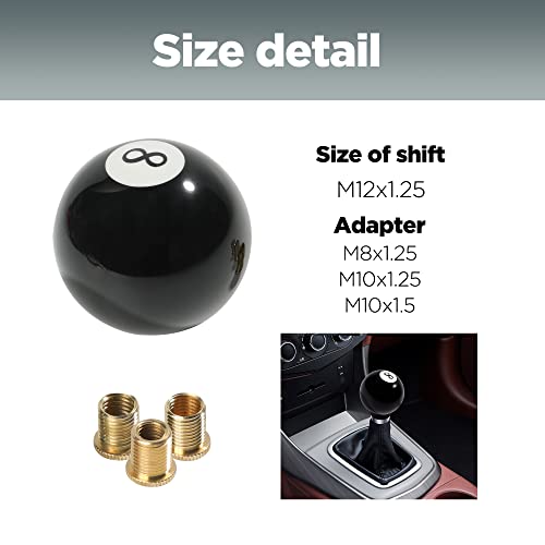 Reswish H8HDQ001 Shift Knob Manual Gear,Round Shift Knob Acrylic Gear Shift Knob,4 5 6 Speed Universal Shifter Knob thumb #1