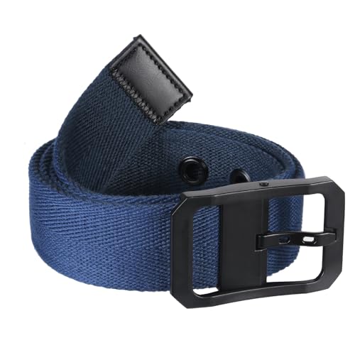 moonsix Grommet Belt with Alloy Buckle Casual Adjustable Trim to Fit Reversible Webbing Belt for Men Women