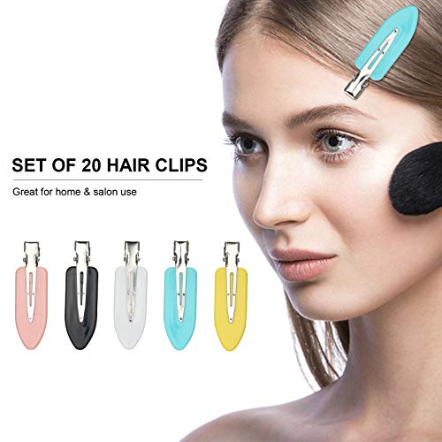 Romacci Conjunto de 20 grampos de cabelo sem vinco Grampos de metal para cabelo presilhas presilhas