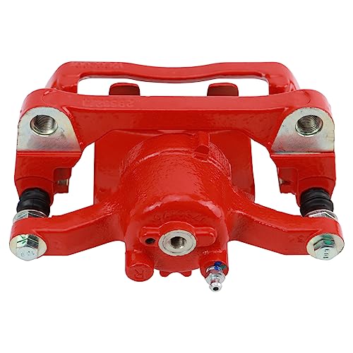 Image of TRQ Rear Right Brake Caliper w /Bracket Performance Red Passenger Side