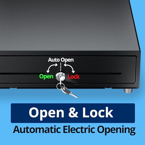 POS VALLEY Gaveta de caixa registradora eletrônica de 13 polegadas para sistema de ponto de venda –