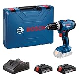 Incluye: GSB 18V-25, 2 GBA 18V 2.0Ah, 1 GAL 18V-20, maletín de transporte