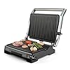Black+Decker BXGR2200E -2-in-1: gladde platen en grill, voor het bereiden van vlees, vis, groenten, 180 graden opening…