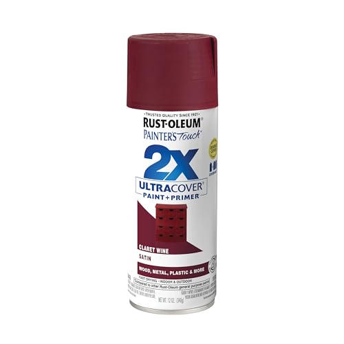 Image of Rust-Oleum Painter's Touch 2X Ultra Cover Spray Paint, Satin Claret Wine