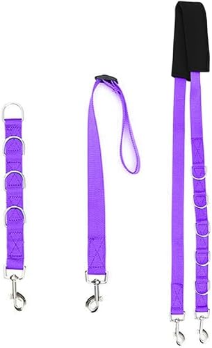3Pc Set Pet Bathing Table Fixed Lanyard Dog Tow Rope Purple