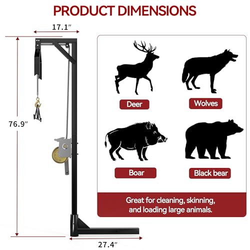 YITAMOTOR Truck Hitch Deer Hoist