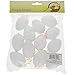 Set of 12 White Blank Hollow Plastic Easter Egg Ornaments 2.6 Inches